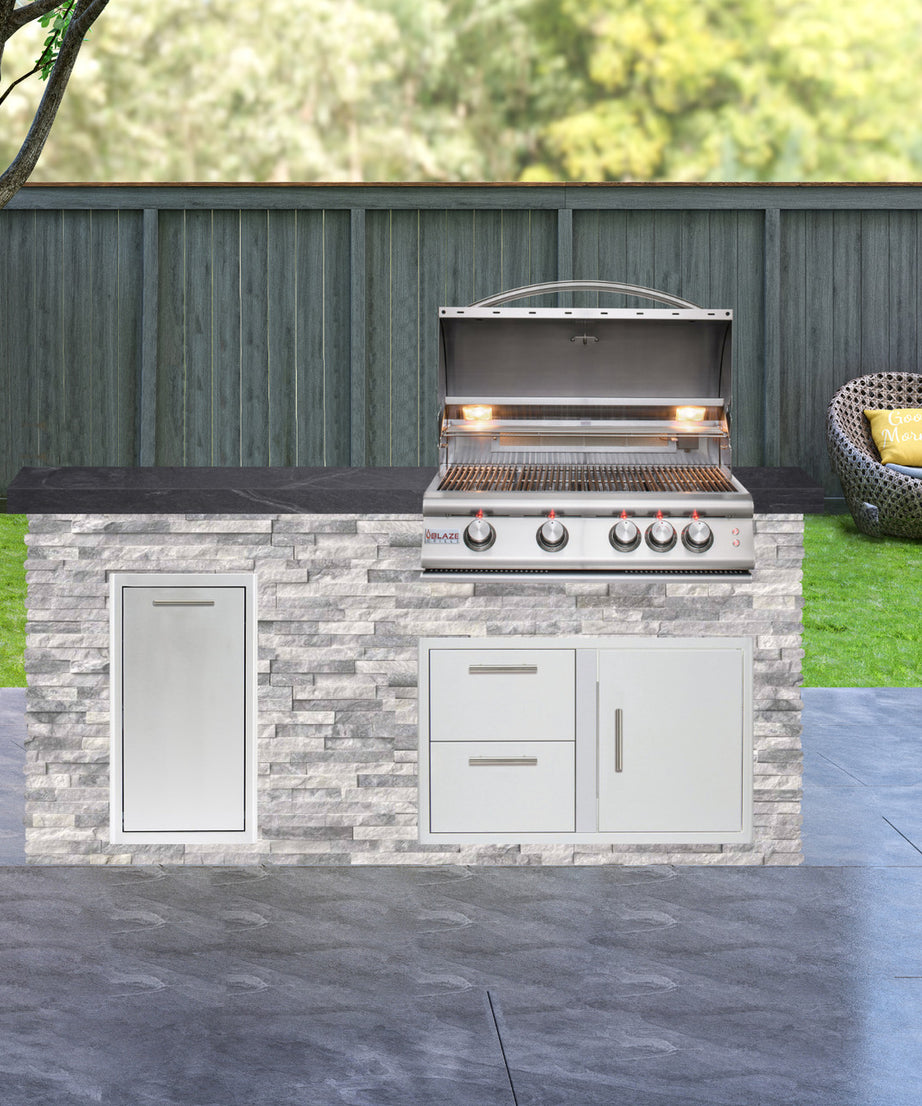 Blaze Quick Ship 72" Premium Finished Outdoor Kitchen PKG 4