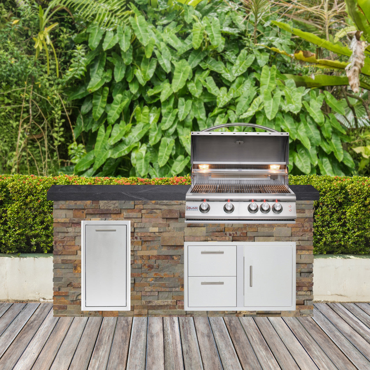 Blaze Quick Ship 72" Premium Finished Outdoor Kitchen PKG 4