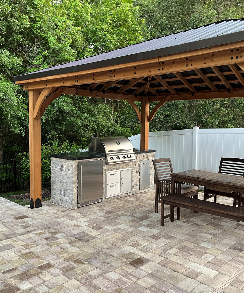 Blaze Quick Ship 96" Luxury Finished Outdoor Kitchen PKG 12